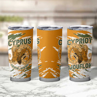 Cyprus Tumbler Cup with Mouflon Illustration Design and National Laurel - Wonder Print Shop