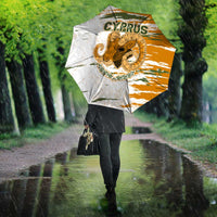 Cyprus Umbrella with Mouflon Illustration Design and National Laurel - Wonder Print Shop