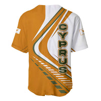Cyprus Baseball Jersey with Orange White Abstract Streak Design and Flag Emblem - Wonder Print Shop
