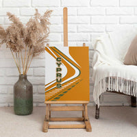 Cyprus Canvas Wall Art with Orange White Abstract Streak Design and Flag Emblem - Wonder Print Shop