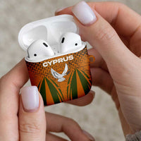 Cyprus AirPods Case with Orange Green Grunge Design and Peace Dove Emblem - Wonder Print Shop