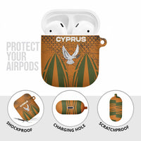 Cyprus AirPods Case with Orange Green Grunge Design and Peace Dove Emblem - Wonder Print Shop