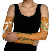 Cyprus Arm Sleeves with Orange Green Grunge Design and Peace Dove Emblem - Wonder Print Shop