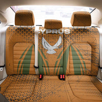 Cyprus Back Car Seat Cover with Orange Green Grunge Design and Peace Dove Emblem - Wonder Print Shop