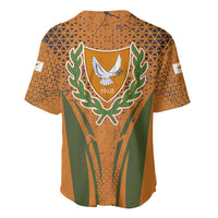 Cyprus Baseball Jersey with Orange Green Grunge Design and Peace Dove Emblem - Wonder Print Shop