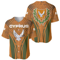 Cyprus Baseball Jersey with Orange Green Grunge Design and Peace Dove Emblem - Wonder Print Shop