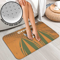 Cyprus Bathroom Set with Orange Green Grunge Design and Peace Dove Emblem - Wonder Print Shop