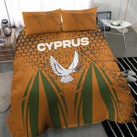 Cyprus Bedding Set with Orange Green Grunge Design and Peace Dove Emblem - Wonder Print Shop