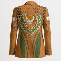 Cyprus Blazer with Orange Green Grunge Design and Peace Dove Emblem - Wonder Print Shop