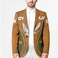 Cyprus Blazer with Orange Green Grunge Design and Peace Dove Emblem - Wonder Print Shop