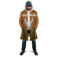 Cyprus Cloak with Orange Green Grunge Design and Peace Dove Emblem - Wonder Print Shop