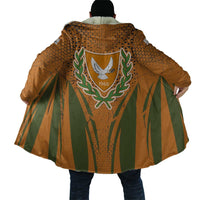 Cyprus Cloak with Orange Green Grunge Design and Peace Dove Emblem - Wonder Print Shop