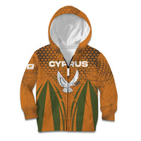 Cyprus Kid Hoodie with Orange Green Grunge Design and Peace Dove Emblem - Wonder Print Shop