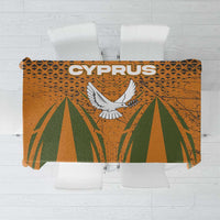 Cyprus Tablecloth with Orange Green Grunge Design and Peace Dove Emblem - Wonder Print Shop