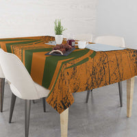 Cyprus Tablecloth with Orange Green Grunge Design and Peace Dove Emblem - Wonder Print Shop