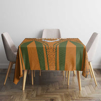 Cyprus Tablecloth with Orange Green Grunge Design and Peace Dove Emblem - Wonder Print Shop