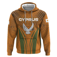 Cyprus Zip Hoodie with Orange Green Grunge Design and Peace Dove Emblem - Wonder Print Shop