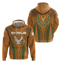 Cyprus Zip Hoodie with Orange Green Grunge Design and Peace Dove Emblem - Wonder Print Shop