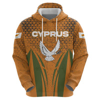 Cyprus Zip Hoodie with Orange Green Grunge Design and Peace Dove Emblem - Wonder Print Shop