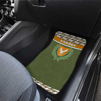 Cyprus Car Mats with Cyclamen Flower Illustration Design and National Emblem - Wonder Print Shop