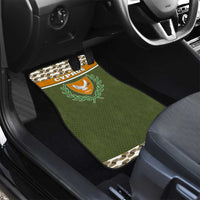 Cyprus Car Mats with Cyclamen Flower Illustration Design and National Emblem - Wonder Print Shop