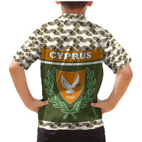 Cyprus Family Matching Mermaid Dress and Hawaiian Shirt with Cyclamen Flower Illustration Design and National Emblem - Wonder Print Shop