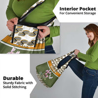 Cyprus Grocery Bag with Cyclamen Flower Illustration Design and National Emblem - Wonder Print Shop