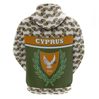 Cyprus Hoodie with Cyclamen Flower Illustration Design and National Emblem - Wonder Print Shop
