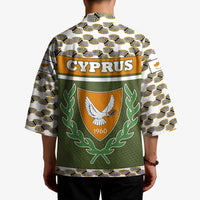 Cyprus Kimono with Cyclamen Flower Illustration Design and National Emblem - Wonder Print Shop