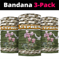 Cyprus Neck Gaiter with Cyclamen Flower Illustration Design and National Emblem TS04