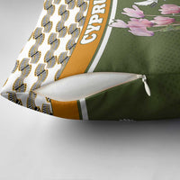Cyprus Pillow Cover with Cyclamen Flower Illustration Design and National Emblem - Wonder Print Shop