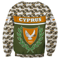 Cyprus Sweatshirt with Cyclamen Flower Illustration Design and National Emblem - Wonder Print Shop