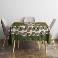 Cyprus Tablecloth with Cyclamen Flower Illustration Design and National Emblem - Wonder Print Shop