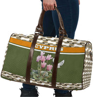 Cyprus Travel Bag with Cyclamen Flower Illustration Design and National Emblem - Wonder Print Shop
