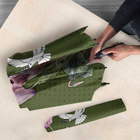 Cyprus Umbrella with Cyclamen Flower Illustration Design and National Emblem - Wonder Print Shop