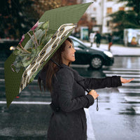 Cyprus Umbrella with Cyclamen Flower Illustration Design and National Emblem - Wonder Print Shop