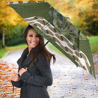 Cyprus Umbrella with Cyclamen Flower Illustration Design and National Emblem - Wonder Print Shop