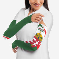 Hungary Arm Sleeves with Budapest Heart Illustration Design and Crown Emblem - Wonder Print Shop