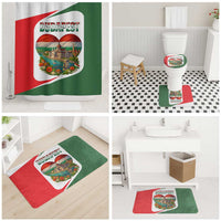 Hungary Bathroom Set with Budapest Heart Illustration Design and Crown Emblem - Wonder Print Shop