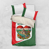 Hungary Bedding Set with Budapest Heart Illustration Design and Crown Emblem - Wonder Print Shop