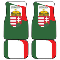 Hungary Car Mats with Budapest Heart Illustration Design and Crown Emblem - Wonder Print Shop