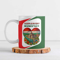 Hungary Ceramic Mug with Budapest Heart Illustration Design and Crown Emblem - Wonder Print Shop