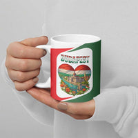 Hungary Ceramic Mug with Budapest Heart Illustration Design and Crown Emblem - Wonder Print Shop