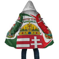 Hungary Cloak with Budapest Heart Illustration Design and Crown Emblem - Wonder Print Shop
