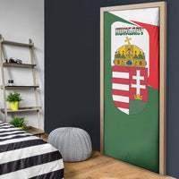 Hungary Door Cover with Budapest Heart Illustration Design and Crown Emblem - Wonder Print Shop