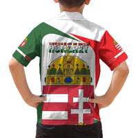 Hungary Family Matching Tank Maxi Dress and Hawaiian Shirt with Budapest Heart Illustration Design and Crown Emblem - Wonder Print Shop