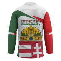 Hungary Hockey Jersey with Budapest Heart Illustration Design and Crown Emblem - Wonder Print Shop