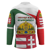 Hungary Hockey Jersey with Budapest Heart Illustration Design and Crown Emblem - Wonder Print Shop