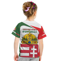 Hungary Kid T Shirt with Budapest Heart Illustration Design and Crown Emblem - Wonder Print Shop
