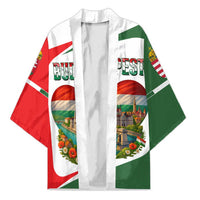 Hungary Kimono with Budapest Heart Illustration Design and Crown Emblem - Wonder Print Shop